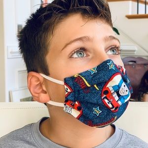 Back to school kid’s Thomas the train face mask